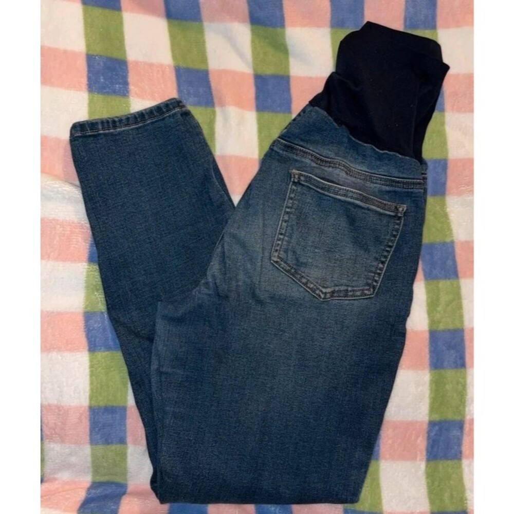 Medium Blue Stretchy Maternity Skinny Jeans
